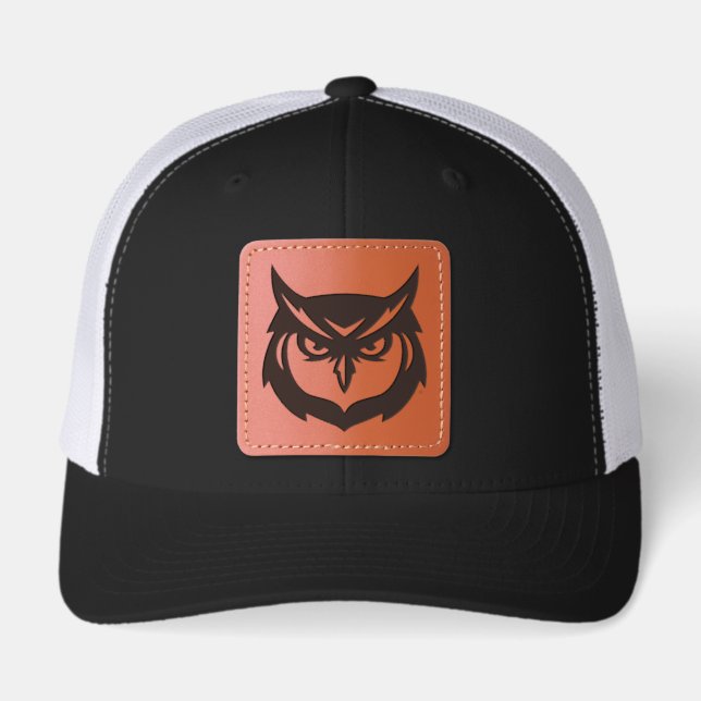 Kennesaw Owl Logo Leather Patch Hat (Front)