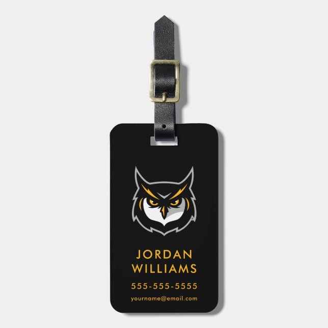 Kennesaw Owl Logo Luggage Tag (Front Vertical)