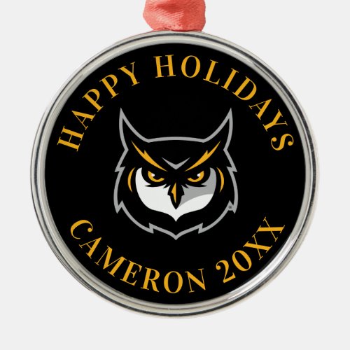 Kennesaw Owl Logo Metal Ornament