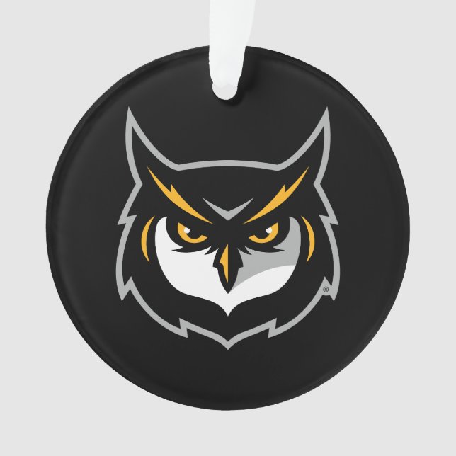 Kennesaw Owl Logo Ornament (Front)