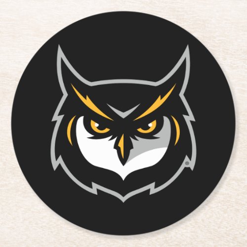 Kennesaw Owl Logo Round Paper Coaster