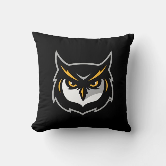 Kennesaw Owl Logo Throw Pillow (Front)