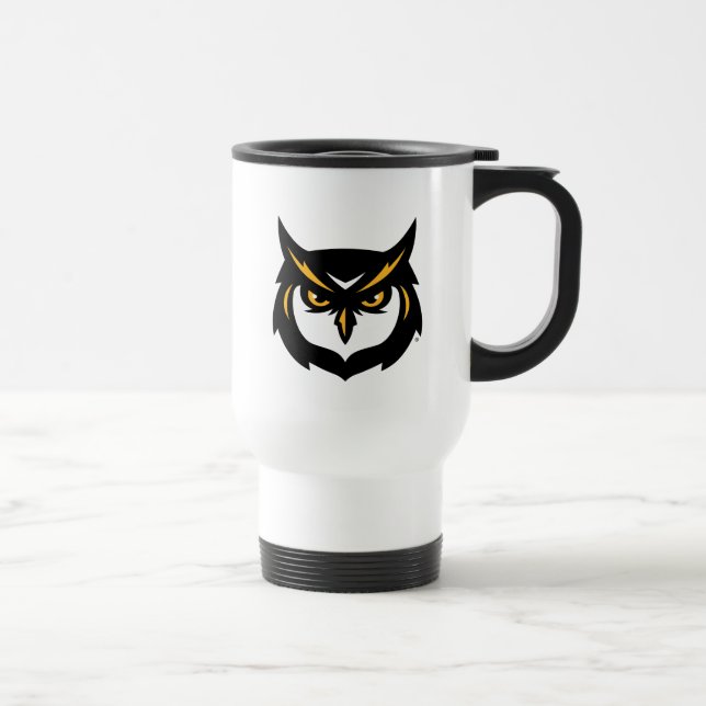 Kennesaw Owl Logo Travel Mug (Right)