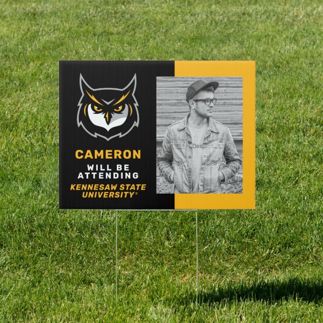 Kennesaw Owl | Will Be Attending Sign (Insitu)