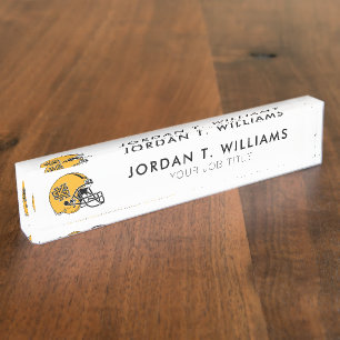 Kennesaw State Helmet Mark Desk Name Plate