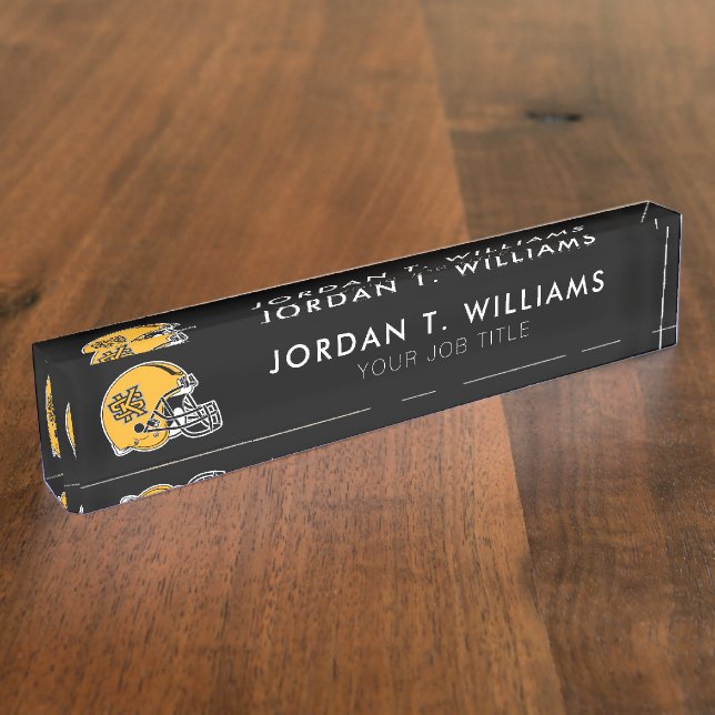 Kennesaw State Helmet Mark Desk Name Plate (Side)