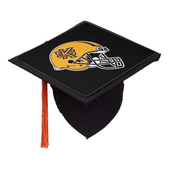 Kennesaw State Helmet Mark Graduation Cap Topper (Angled)