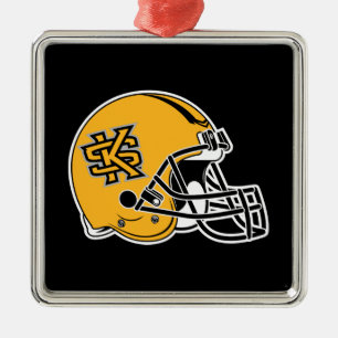 Kennesaw State Helmet Mark Metal Ornament