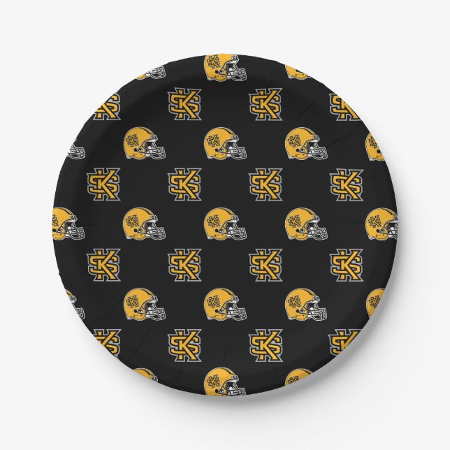 Kennesaw State Helmet Mark Paper Plates (Front)