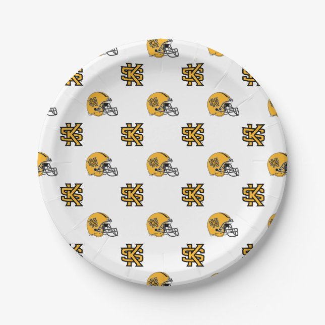 Kennesaw State Helmet Mark Paper Plates (Front)