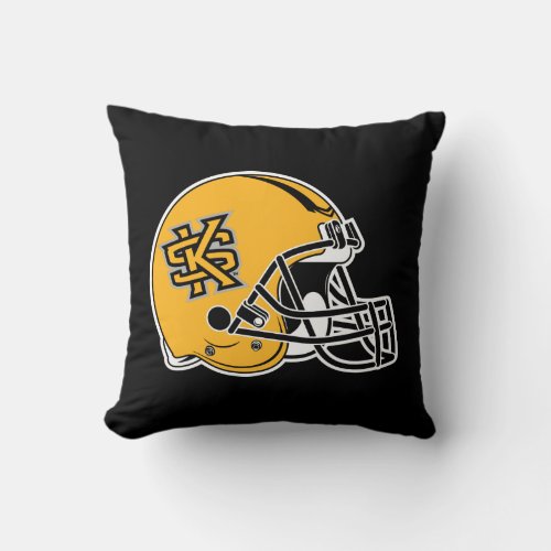 Kennesaw State Helmet Mark Throw Pillow