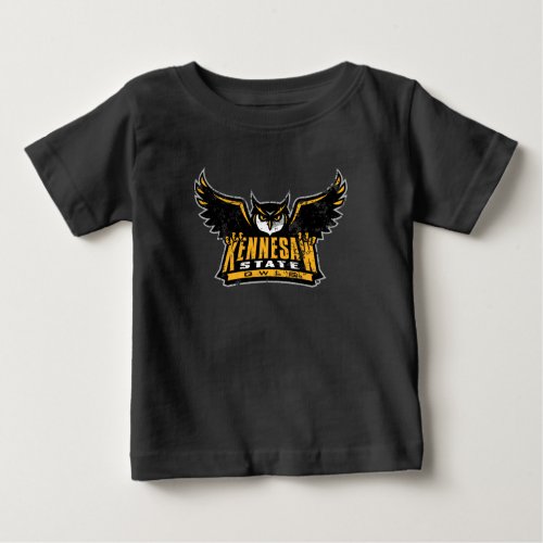 Kennesaw State Owls Distressed Baby T_Shirt