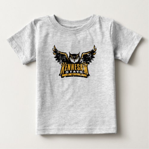 Kennesaw State Owls Distressed Baby T_Shirt