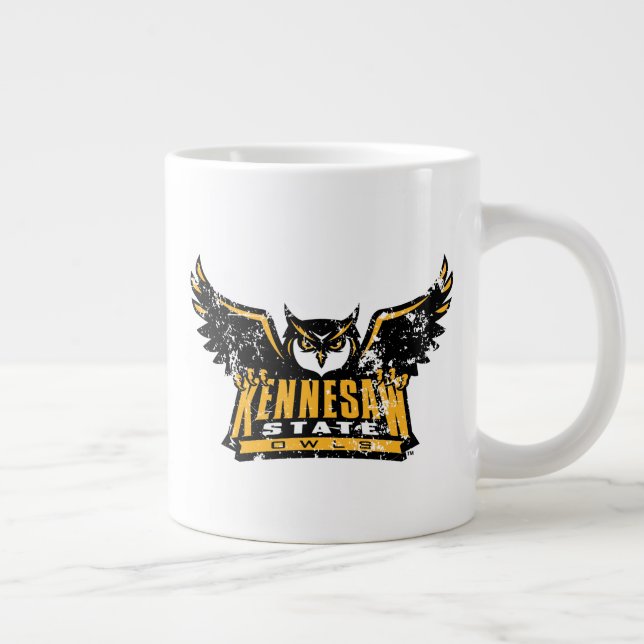Kennesaw State Owls Distressed Giant Coffee Mug (Right)