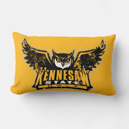 Kennesaw State Owls Distressed Lumbar Pillow