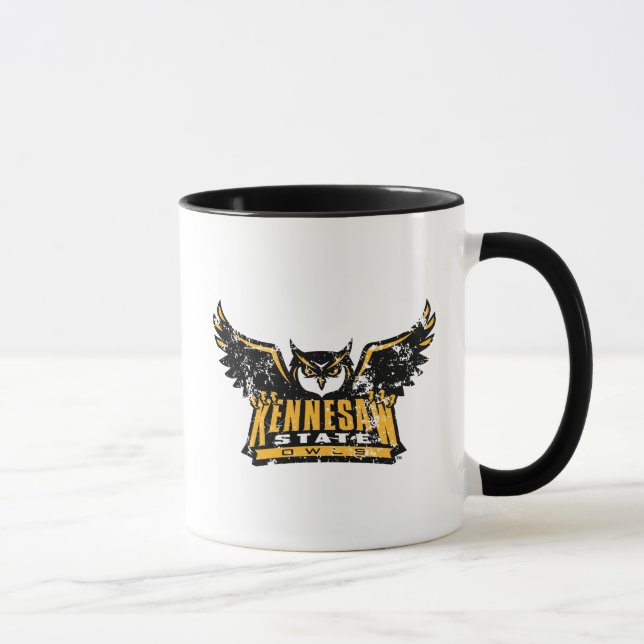 Kennesaw State Owls Distressed Mug (Right)