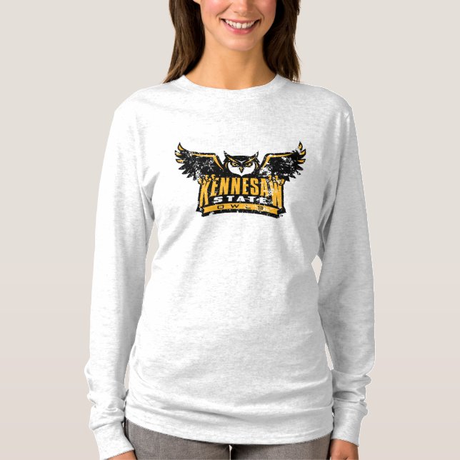 Kennesaw State Owls Distressed T-Shirt (Front)
