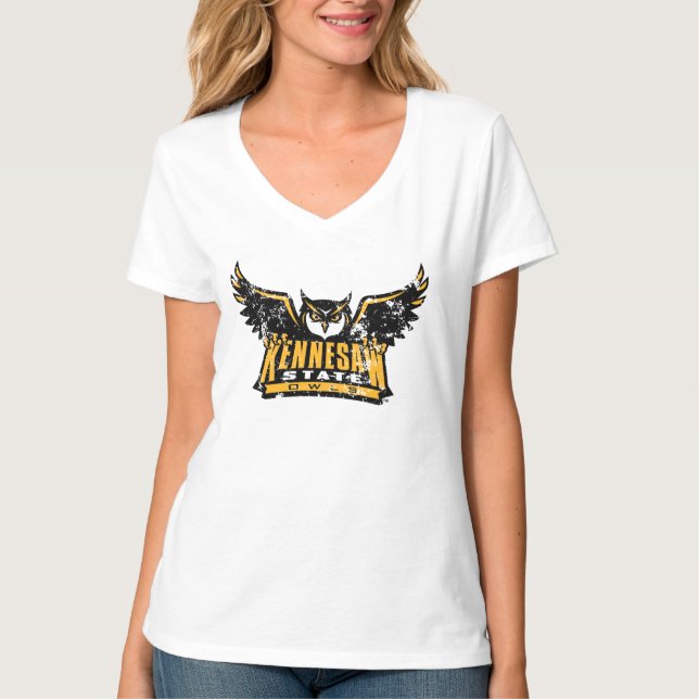 Kennesaw State Owls Distressed T-Shirt (Front)