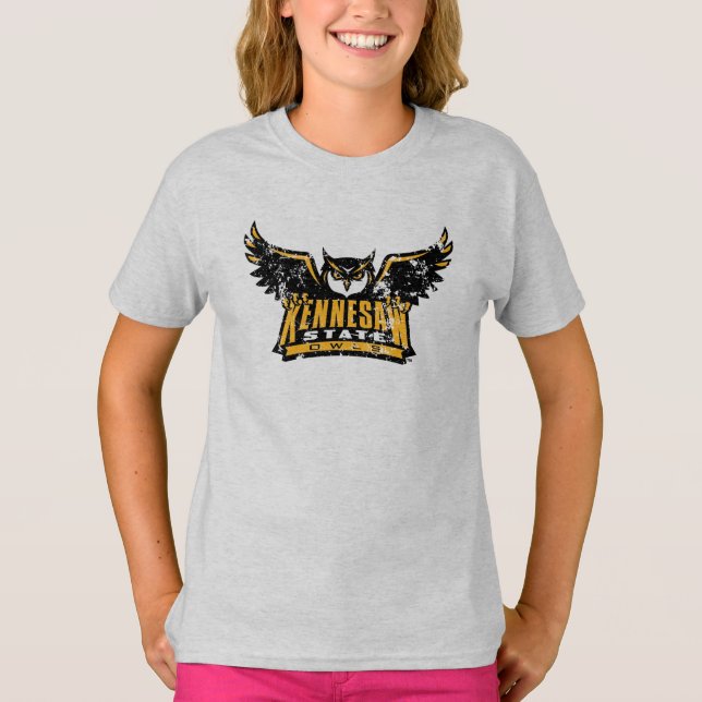 Kennesaw State Owls Distressed T-Shirt (Front)