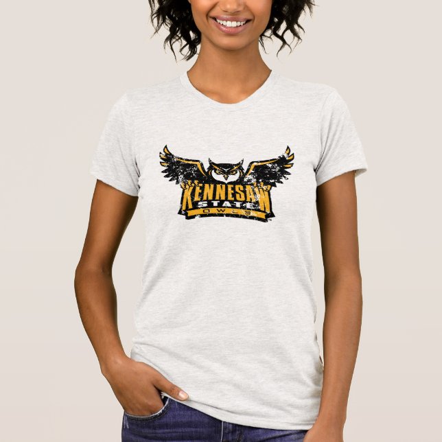 Kennesaw State Owls Distressed T-Shirt (Front)