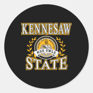 Kennesaw State Owls Laurels Classic Round Sticker