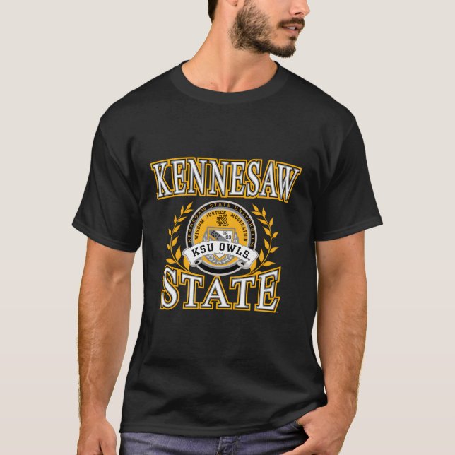 Kennesaw State Owls Laurels T-Shirt (Front)