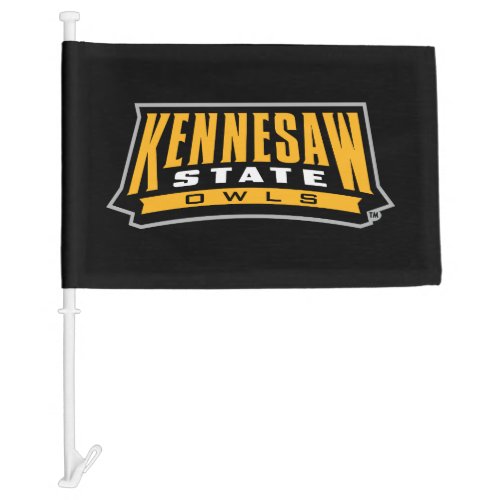 Kennesaw State Owls Word Mark Car Flag