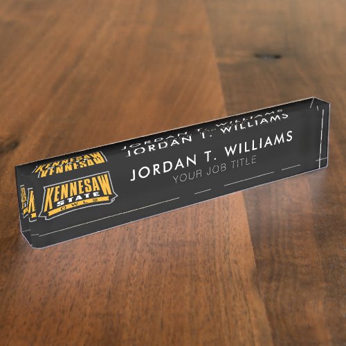 Kennesaw State Owls Word Mark Desk Name Plate