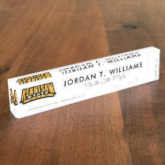 Kennesaw State Owls Word Mark Desk Name Plate