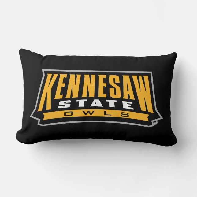 Kennesaw State Owls Word Mark Lumbar Pillow (Front)