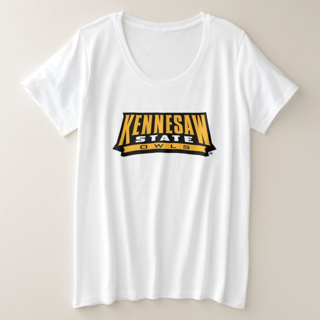 Kennesaw State Owls Word Mark Plus Size T-Shirt (Design Front)