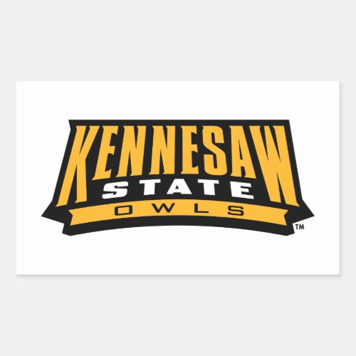 Kennesaw State Owls Word Mark Rectangular Sticker