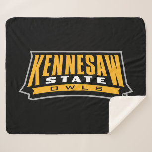 Kennesaw State Owls Word Mark Sherpa Blanket