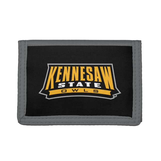 Kennesaw State Owls Word Mark Trifold Wallet (Front)