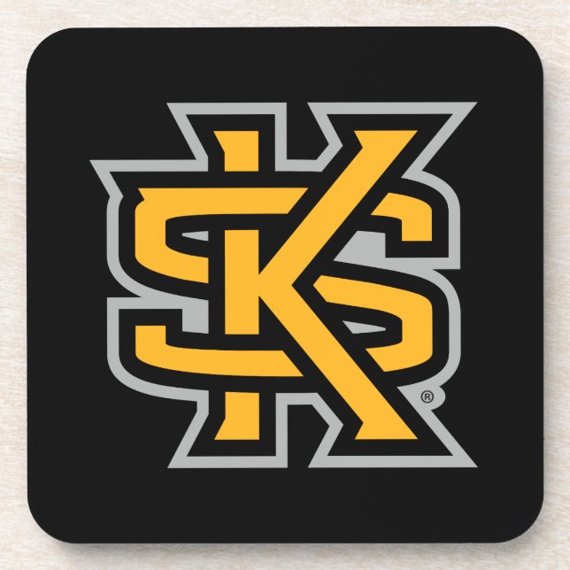 Kennesaw State Primary Mark Beverage Coaster (Front)
