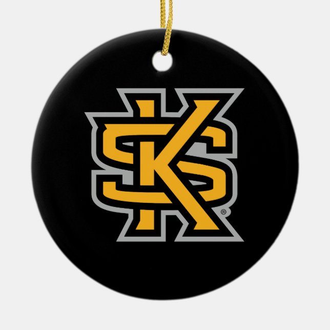 Kennesaw State Primary Mark Ceramic Ornament (Front)