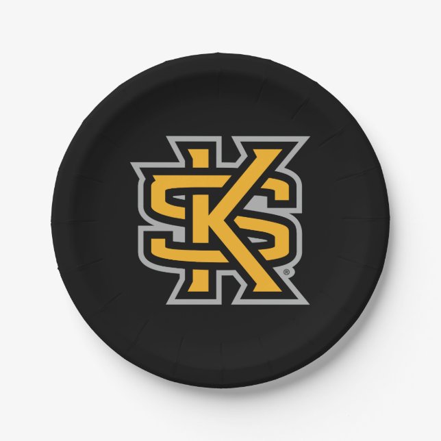 Kennesaw State Primary Mark Paper Plates (Front)