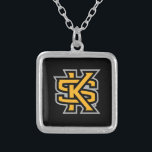 Kennesaw State Primary Mark Silver Plated Necklace<br><div class="desc">Check out these Kennesaw State designs! Show off your KSU pride with these new University products. These make the perfect gifts for the KSU Owls student,  alumni,  family,  friend or fan in your life. All of these Zazzle products are customizable with your name,  class year,  or club. Go Owls!</div>