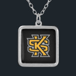 Kennesaw State Primary Mark Silver Plated Necklace<br><div class="desc">Check out these Kennesaw State designs! Show off your KSU pride with these new University products. These make the perfect gifts for the KSU Owls student,  alumni,  family,  friend or fan in your life. All of these Zazzle products are customizable with your name,  class year,  or club. Go Owls!</div>