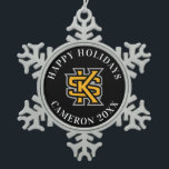 Kennesaw State Primary Mark Snowflake Pewter Christmas Ornament<br><div class="desc">Check out these Kennesaw State designs! Show off your KSU pride with these new University products. These make the perfect gifts for the KSU Owls student,  alumni,  family,  friend or fan in your life. All of these Zazzle products are customizable with your name,  class year,  or club. Go Owls!</div>
