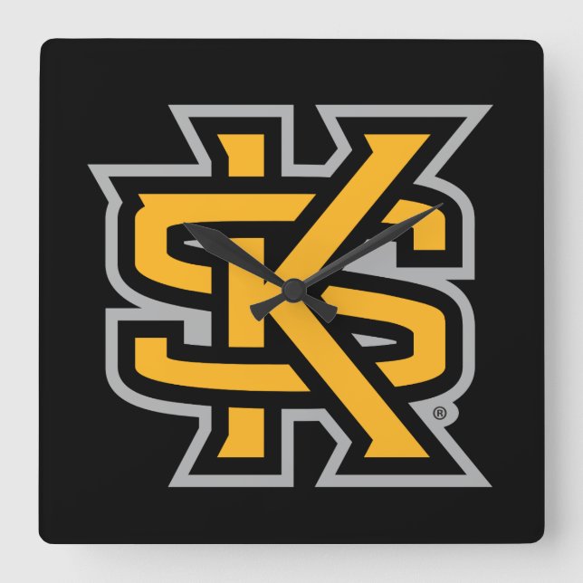 Kennesaw State Primary Mark Square Wall Clock (Front)