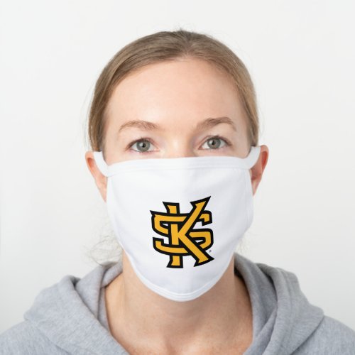 Kennesaw State Primary Mark White Cotton Face Mask