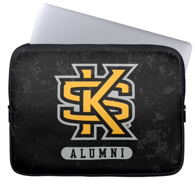 Kennesaw State University Alumni Distressed Laptop Sleeve (Front)