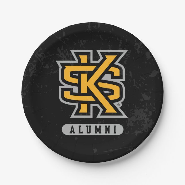 Kennesaw State University Alumni Distressed Paper Plates (Front)