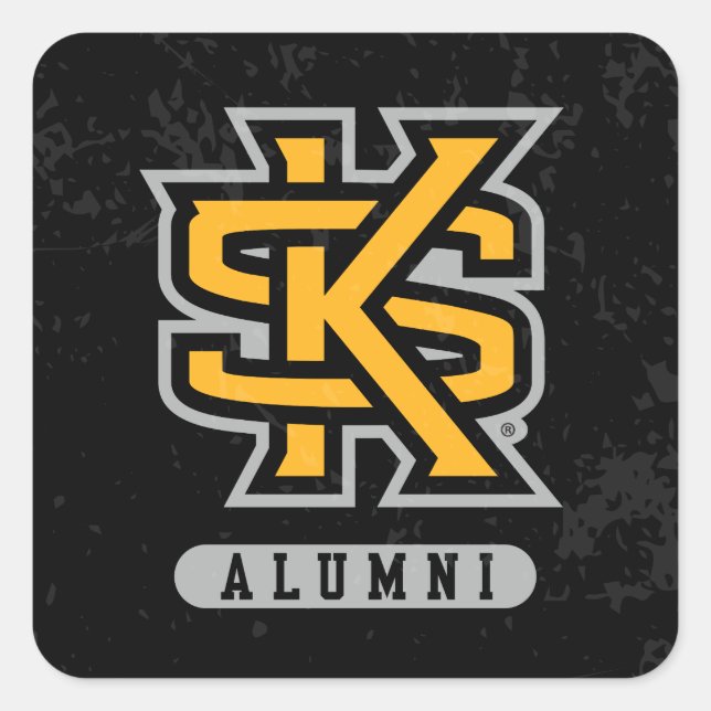 Kennesaw State University Alumni Distressed Square Sticker (Front)