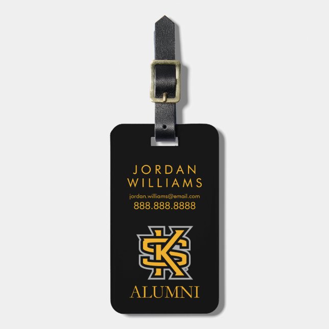 Kennesaw State University Alumni Luggage Tag (Front Vertical)