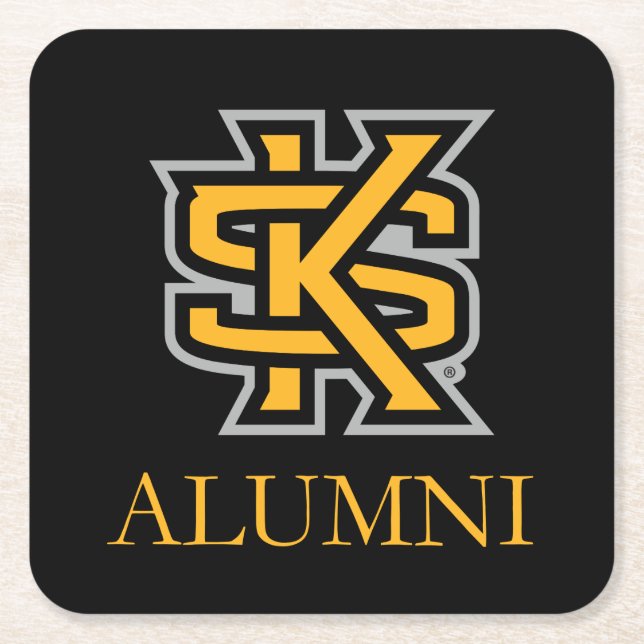 Kennesaw State University Alumni Square Paper Coaster (Front)