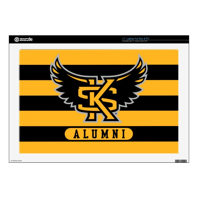 Kennesaw State University Alumni Stripes 17" Laptop Decal (Product)