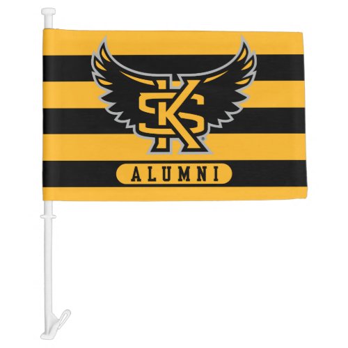 Kennesaw State University Alumni Stripes Car Flag