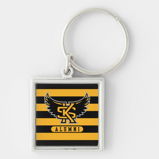 Kennesaw State University Alumni Stripes Keychain (Front)